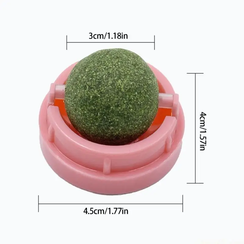 QX2E 3pcs Cats Catmint Balls Teaser Toy For Teeth Cleaning And Chewing Fun Cats Mint Toy For Indoor Cats Entertainment view 6