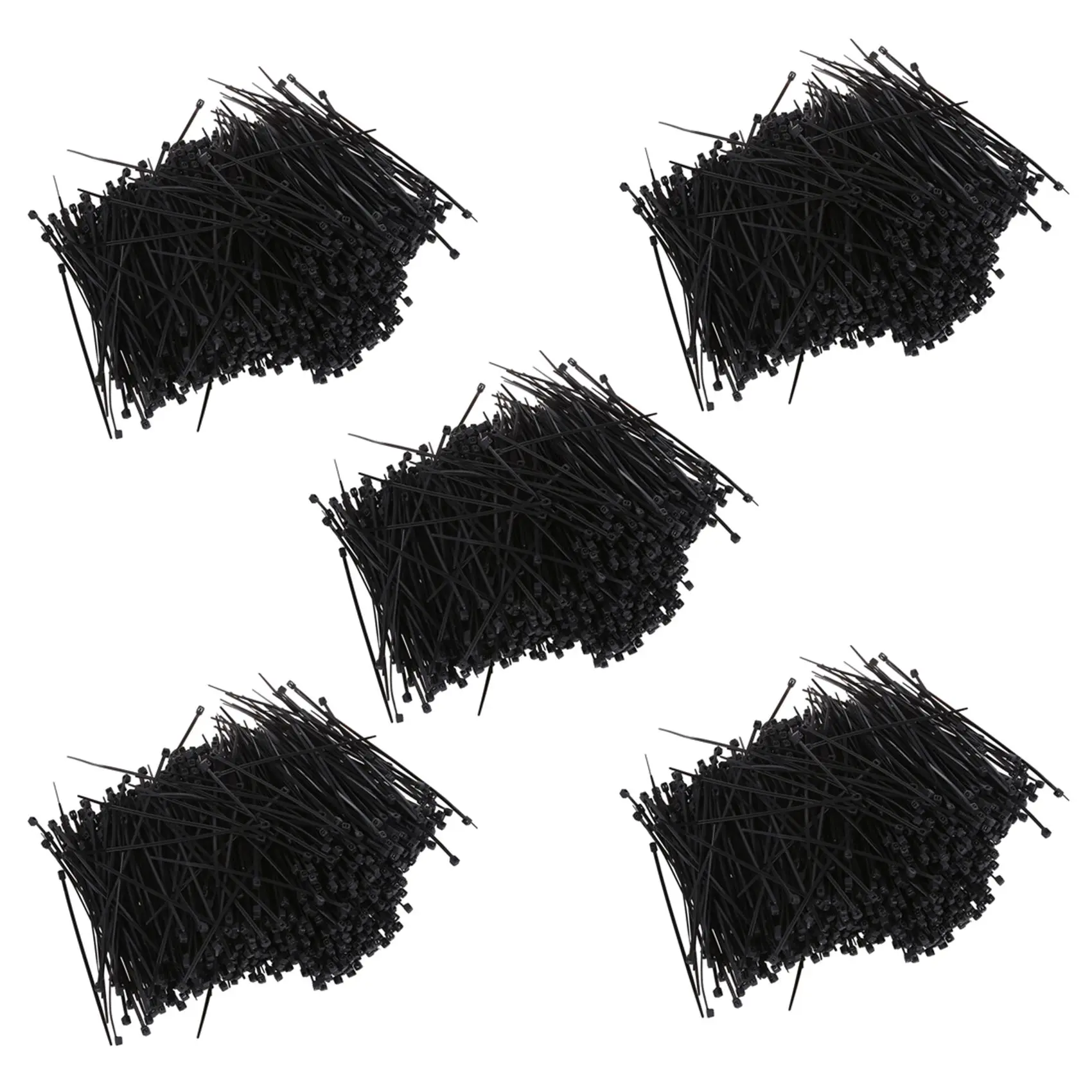 

ABMR-5000 Pcs Black Nylon Cable Zip Tie Fasten Wrap 95Mm X 2Mm