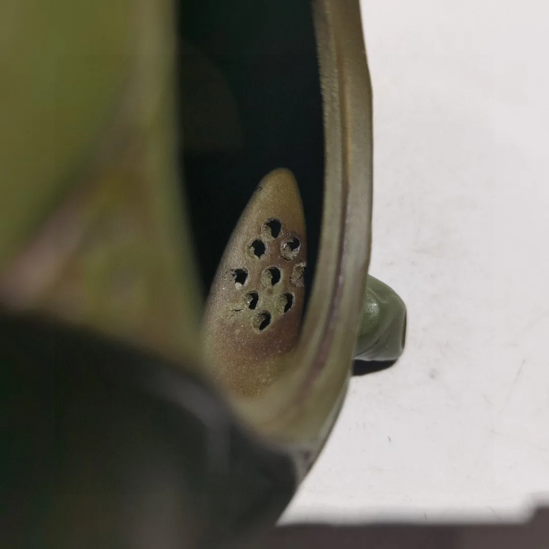 7 "الصينية ييشينغ الأرجواني الطين إبريق الشاي تمثال الضفدع غطاء جذر اللوتس وعاء اللوتس tKettle إبريق الشاي وعاء صانع الشاي جمع الثروة