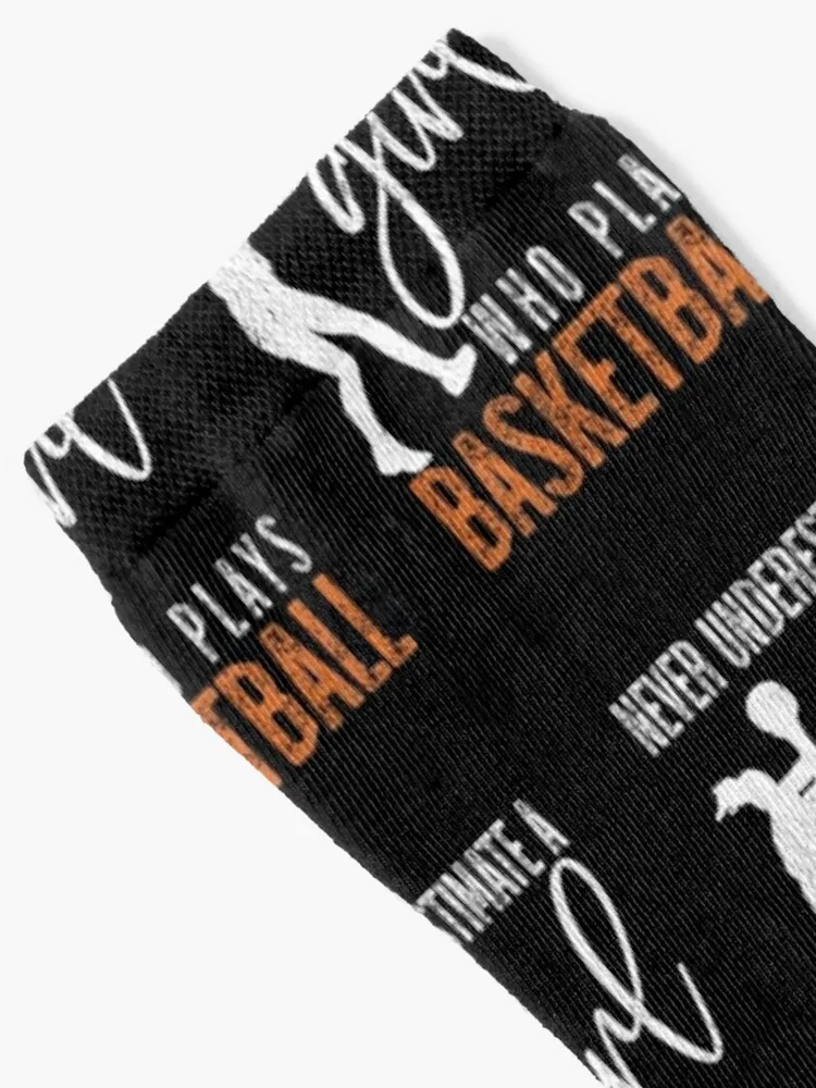 Never Underestimate A Girl Who Plays Basketball Socks Compression Socks Men Warm Women'S Socks