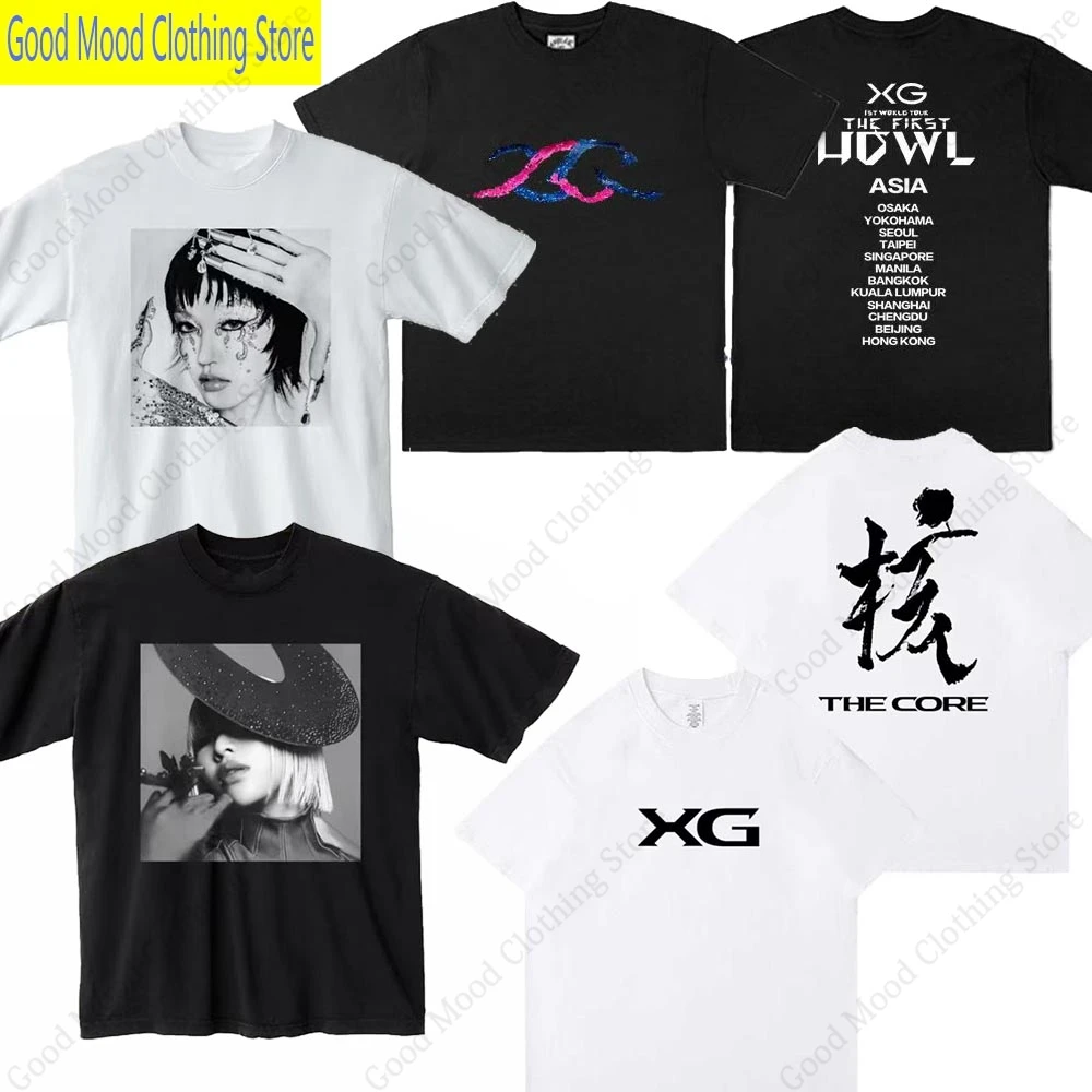 XG THE CORE T Shirt Xtraordinary Genes XG WORLD TOUR: THE CORE Concert T-shirt Fans Clothes Men Women Cotton Short Sleeve Tee