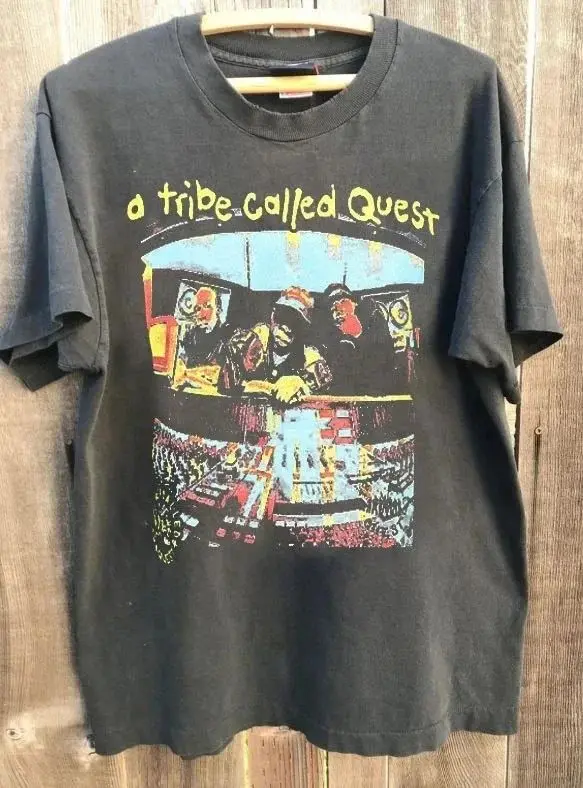 Hip Pop Punk Tees A Tribe Called Quest Studio Rare Charcoal T-shirt Outdoor Casual Trendy Streetwear O Neck Loose T-shirt Unisex