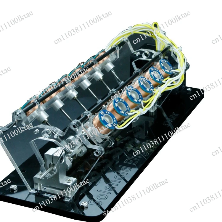 Electromagnet Engine Model Can Start High-speed Motor Car V-engine
