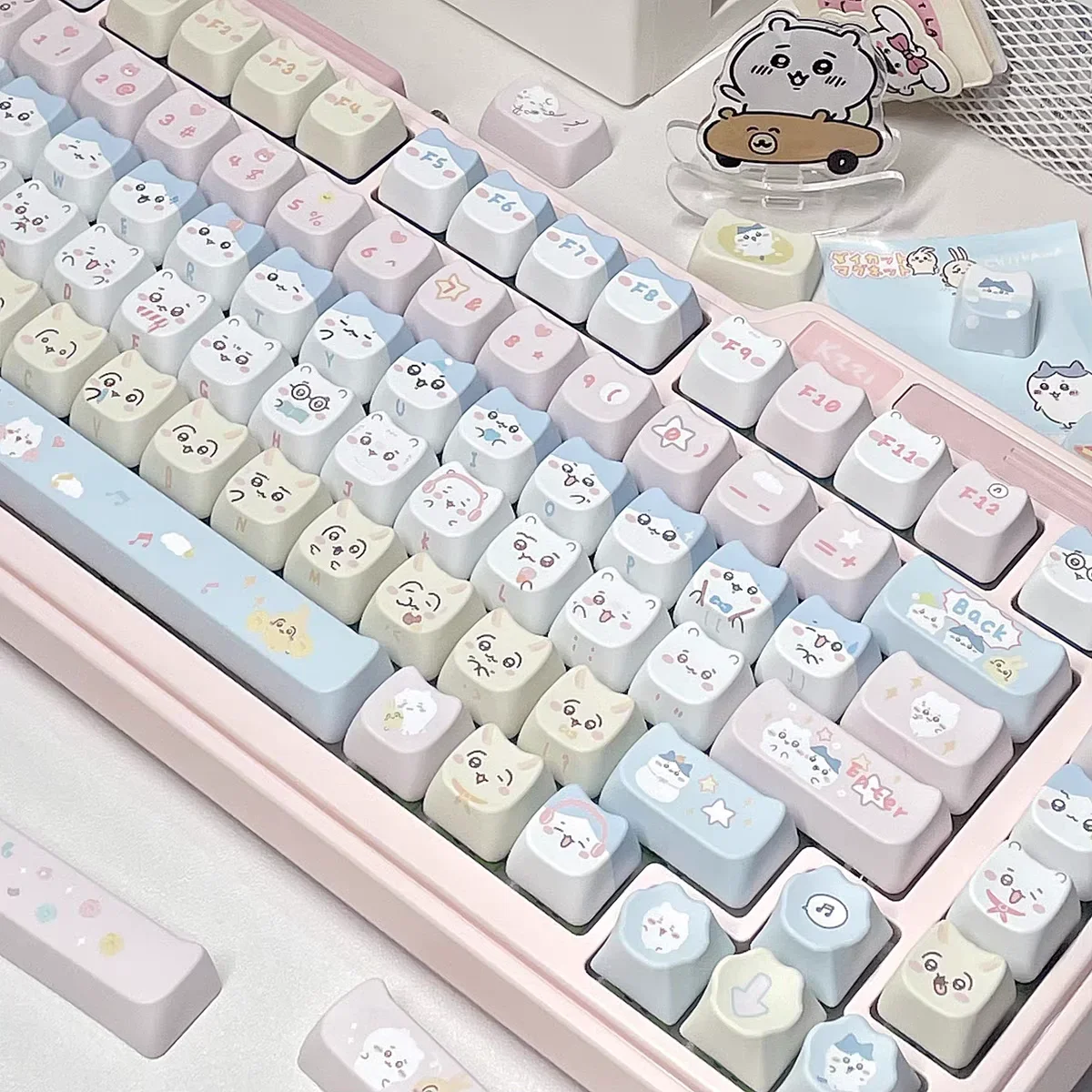 MAO High Kawaii Mechanical Keyboard Cross Keycap PBT Hot Sublimation Cute Personality