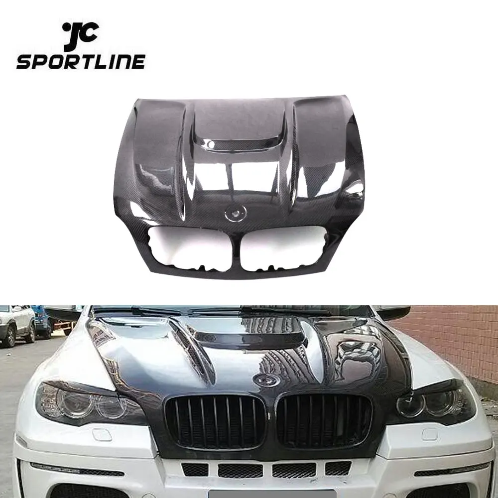 H Style X6 Carbon Fiber Engine Hood Engine Cover For BMW X6