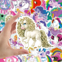 50PCS My Little Pony Rainbow Horse Cartoon Cute Personality Decoration Graffiti Waterproof Sticker Skateboard Cup Helmet