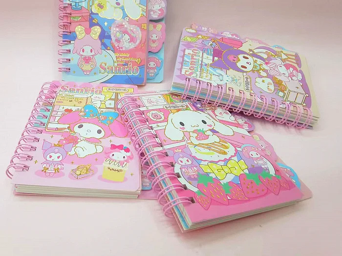 Sanrio Family Portable Handbook Notepad Small Gift Student Stationery Creative Cute Cartoon Decorative Girls Toys