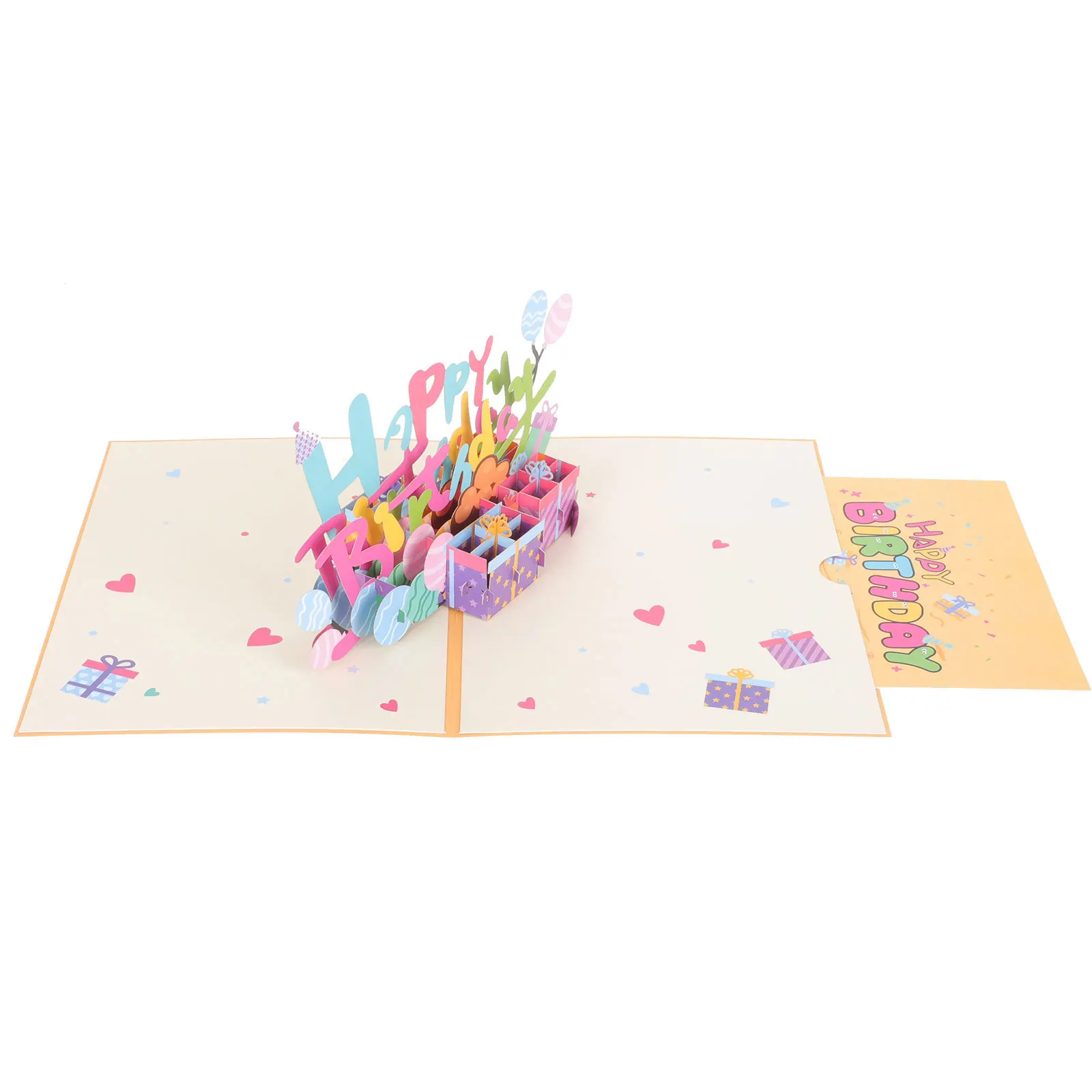 

3D Birthday Greeting Card Cartoon Style Handmade Paper Blank Spaces for Wishes Party Gift Card Making Kits