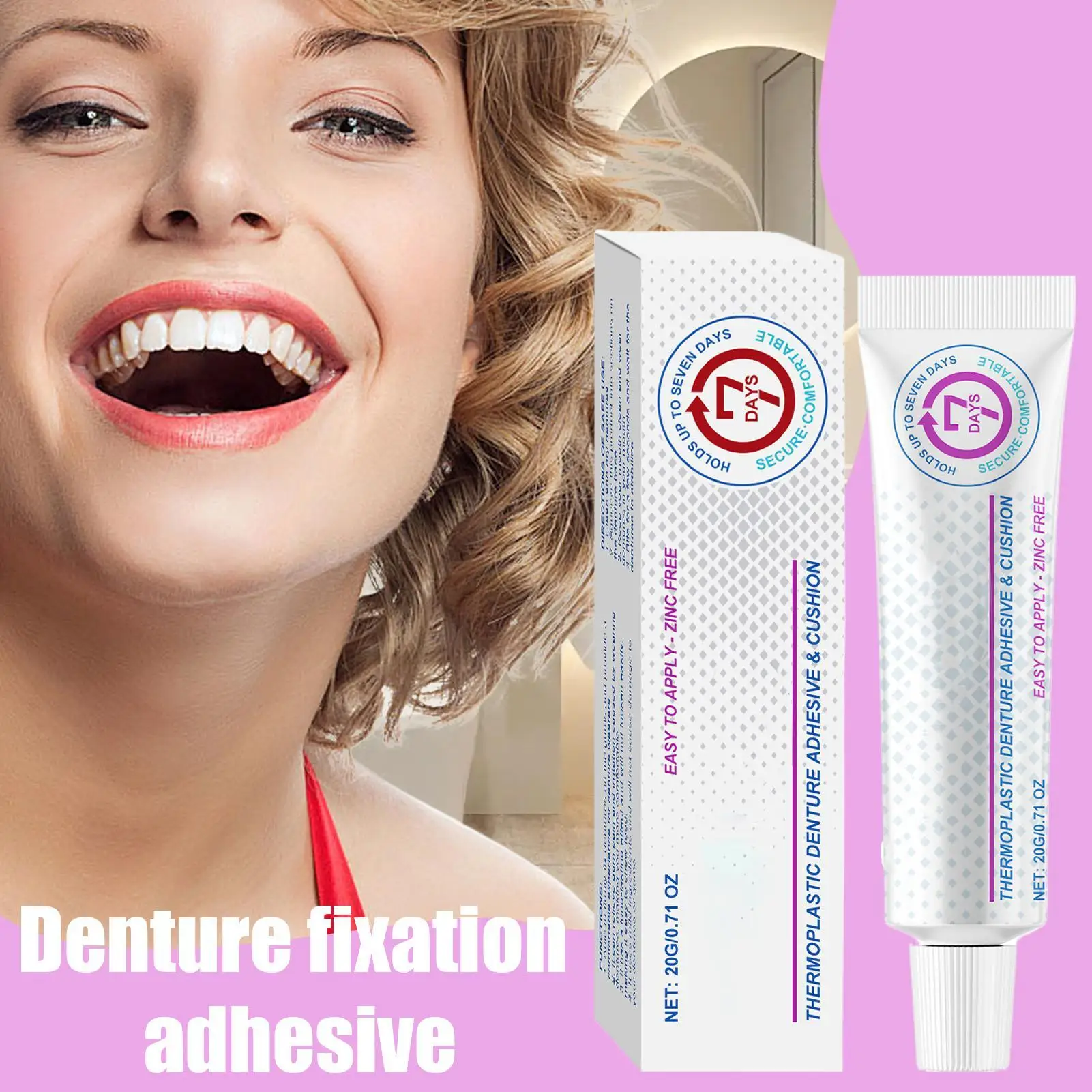 Denture Adhesives Denture Adhesive Cream Soft OriginalLong-Lasting Paste Gentle Comfortable Design For Home Care Women Men