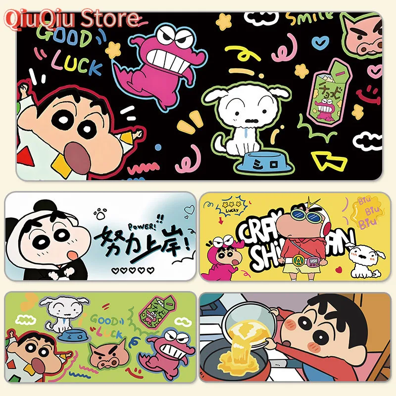 

Коврик для мыши Crayon Shin-chan, милый мультяшный настольный коврик, нескользящий коврик для офисной компьютерной клавиатуры, XXL, защитный коврик для рабочего стола в стиле аниме-zb6698