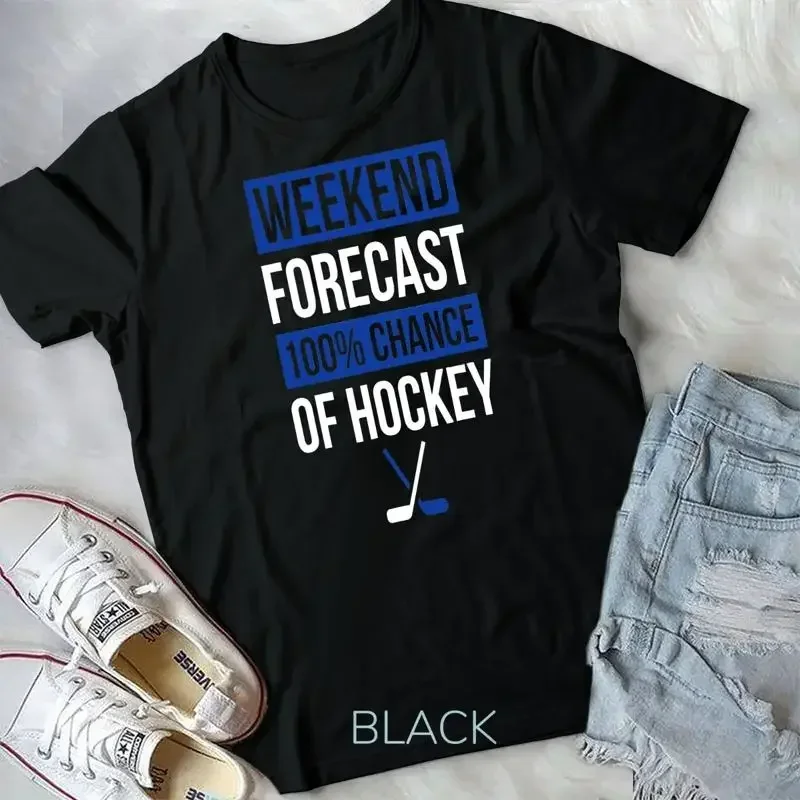 Weekend Forecast Funny Hockey T Shirt Hockey Player Gift Tee Unisex T shirt