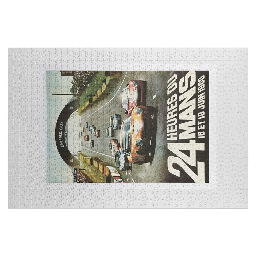 

24h mans race poster Jigsaw Puzzle Custom Name Child Toy Personalized Wooden Name Children Jigsaw For Kids Puzzle