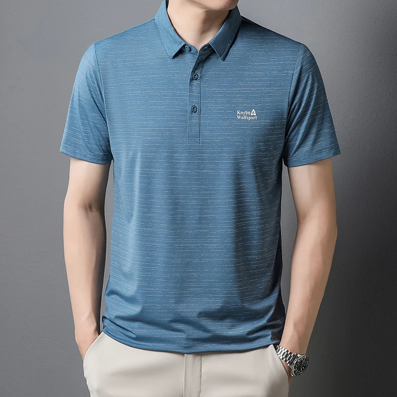 

Ice Silk Thin ort Sve T-irt Dad Clothes Midlife Men's irt Father's Day Clothes Loose Fit Summer Regular Sve