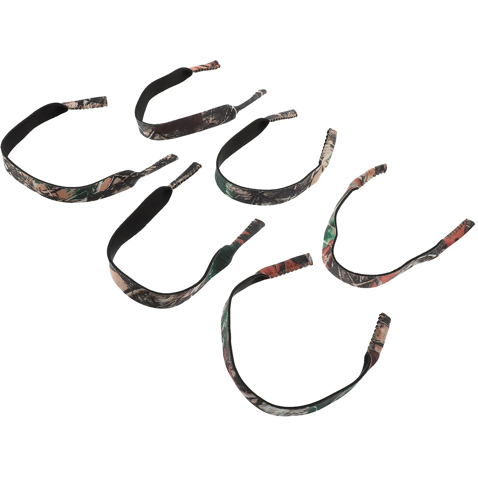6Pcs Wear-Resistant Neoprene Glasses Strap Sports Eyeglass Retainer Anti-Fall Floating Eyewear Holder for Outdoor Adventures