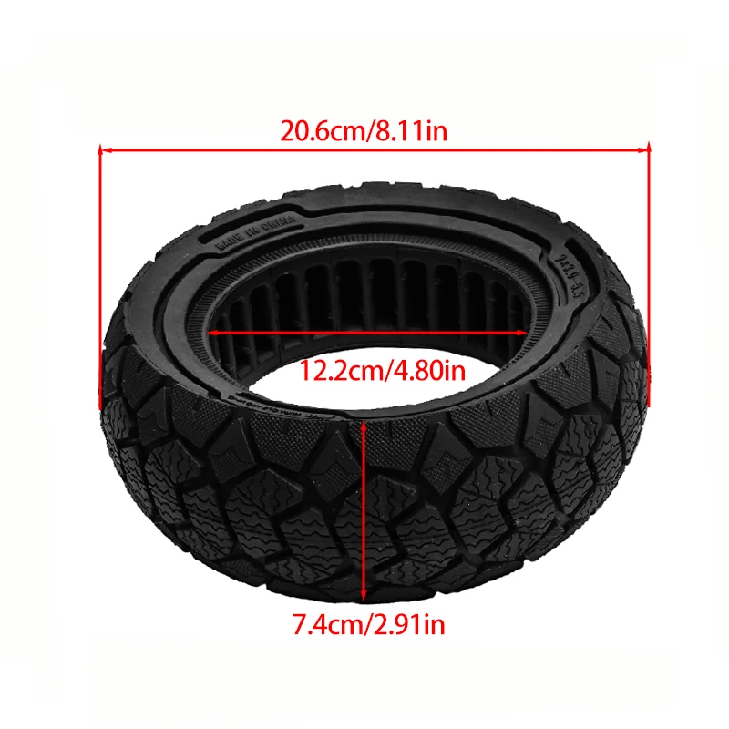Explosion-Proof Solid Tire 9*3.0-5.5 for Kukirin G2 Pro Scooter-Anti-Slip Off-Road Rubber Tyre No Inflation Needed