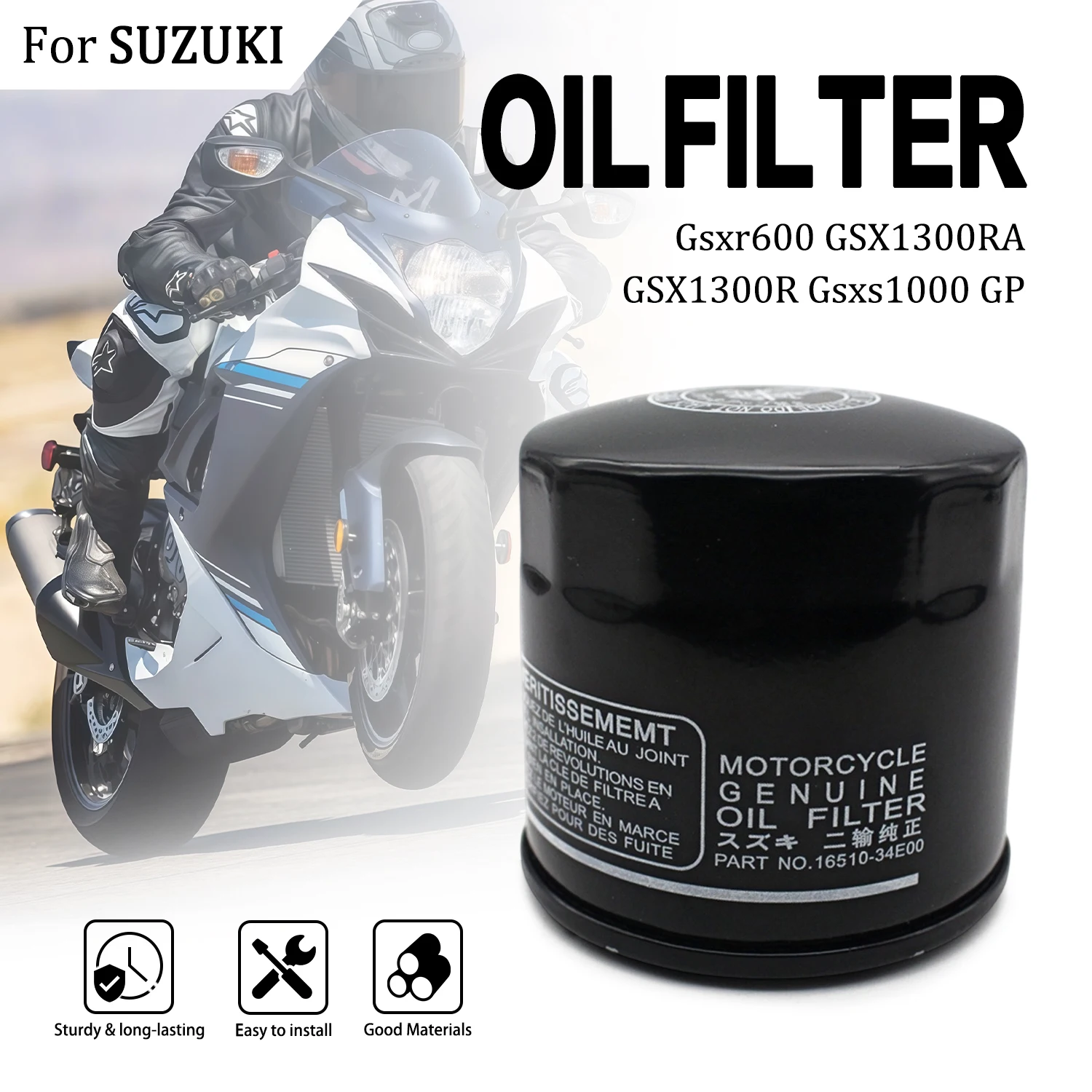 Für SUZUKI Gsxr600 GSX1300RA GSX1300R Gsxs1000 GP 30 Gsxr1000 999 Gsxr1000r GSXR1000A Gsx650 Motorrad-Ölfilter