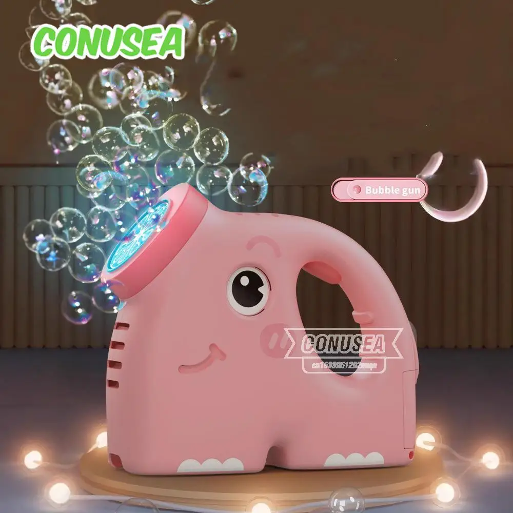 象のバブルマシンガン送風機かわいい赤ちゃんシャボン玉メーカー吹くおもちゃポータブル楽しい屋外ゲームのおもちゃ子供のため