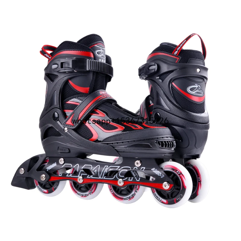 hot selling adjustable 4 flashing PU wheels roller inline skates shoes for kids adults