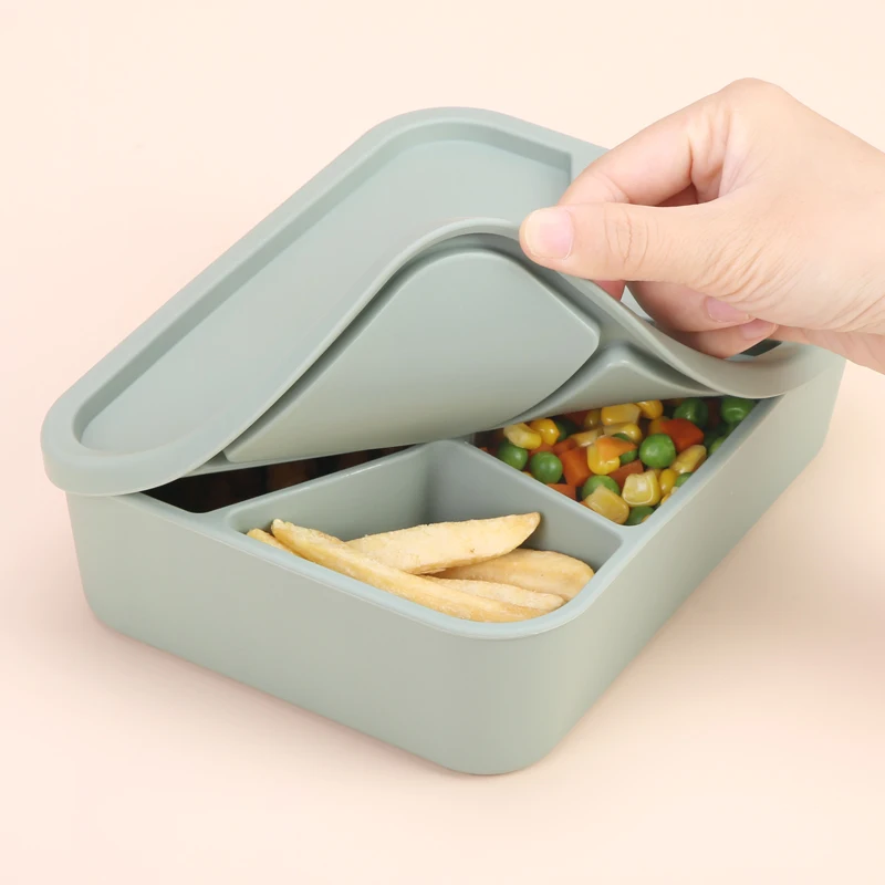 Microwave Safe Silicone Lunch  Container  Bpa Free Personnalisable Bento Large Lunch  For Kids Adult