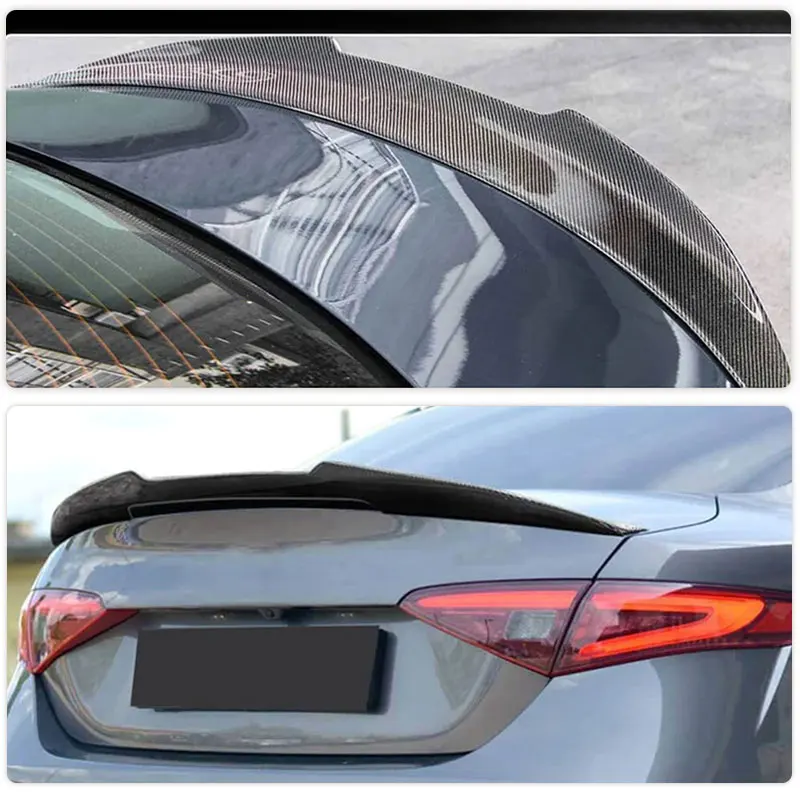 Carbon Fiber Rear Trunk Spoiler Wings for Alfa Romeo Giulia Sedan 4-Door 2015-2017 Car Racing Rear Spoiler Boot Wing Lip