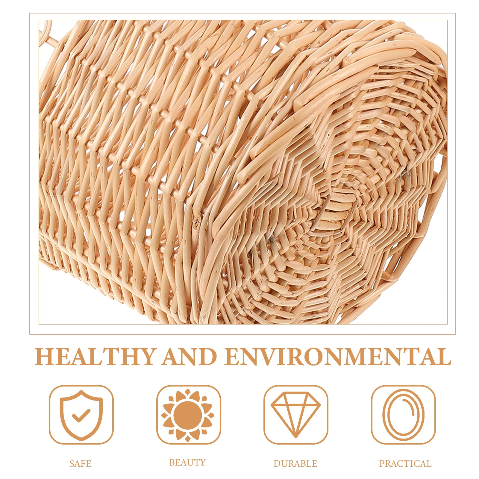 

Indoor Woven Storage Bin Multi-Function Trash Can for Home Decorative Waste Basket Elegant Natural Style Organizer for Living