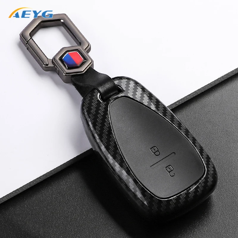 Fashion ABS Carbon Fiber Car Key Case Cover For Chevrolet Chevy Camaro Cruze Malibu Sonic Volt Tracker Spark Bolt Trax Keychain