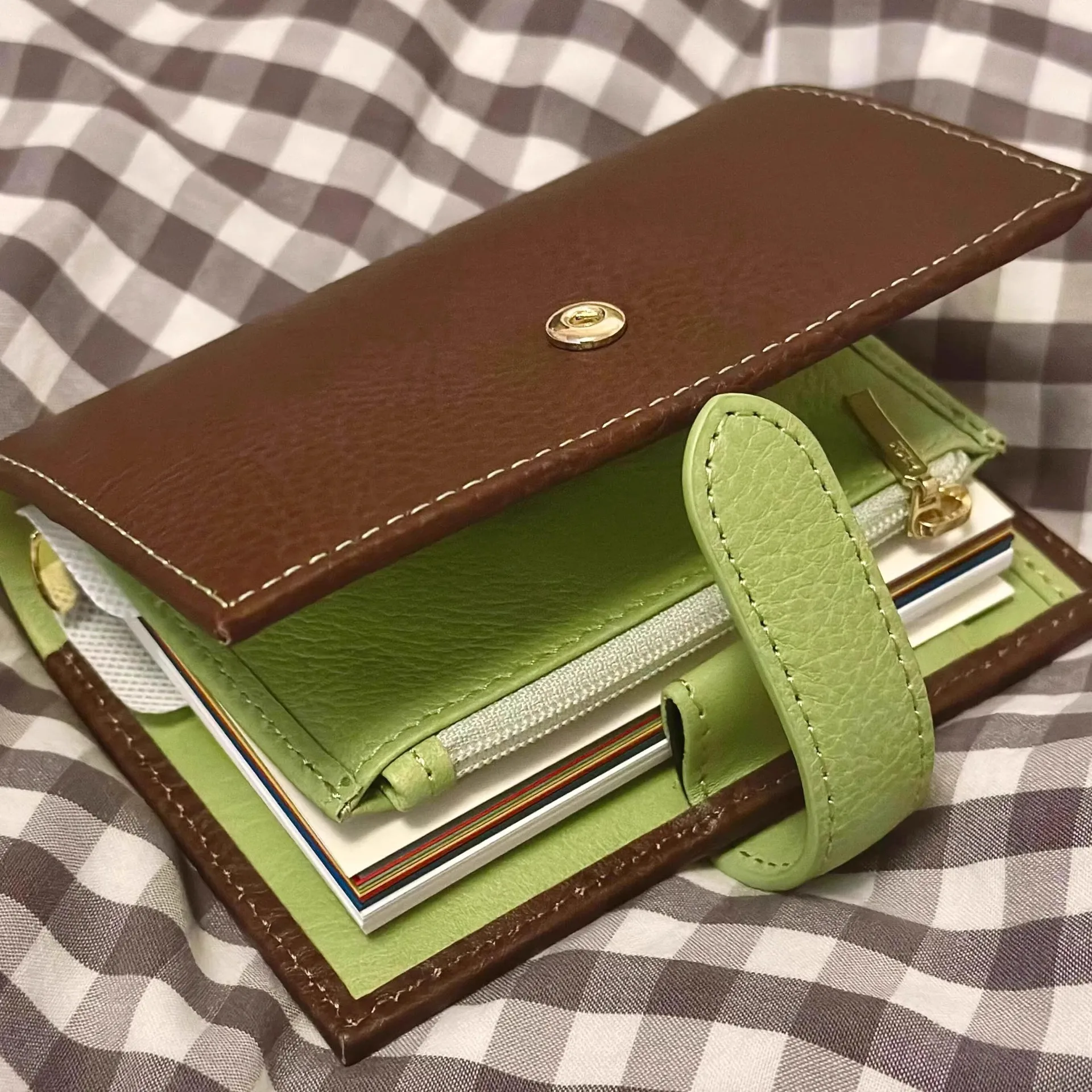 Carnet à feuilles mobiles A7 en cuir PU, style rétro, portable, avec 40 feuilles intérieures, clip-on, carnet à feuilles mobiles