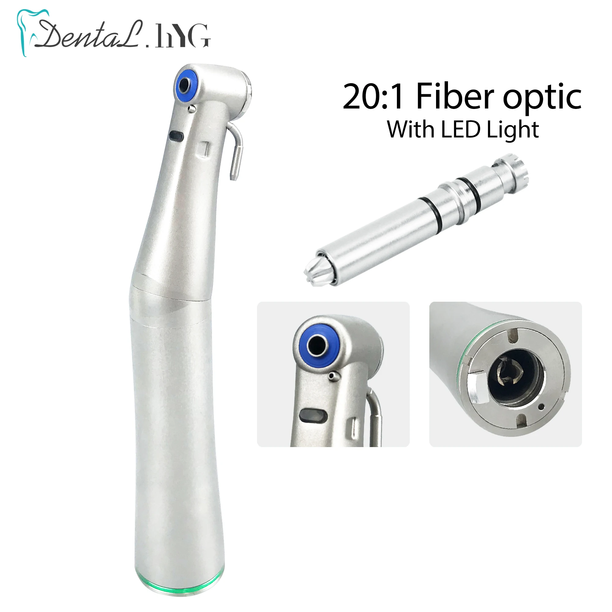 Dental LED Fiber Optic 20:1 Implant Contra Angle Handpiece  Fit For KAVO W&H NSK Bien Air Implant Motor