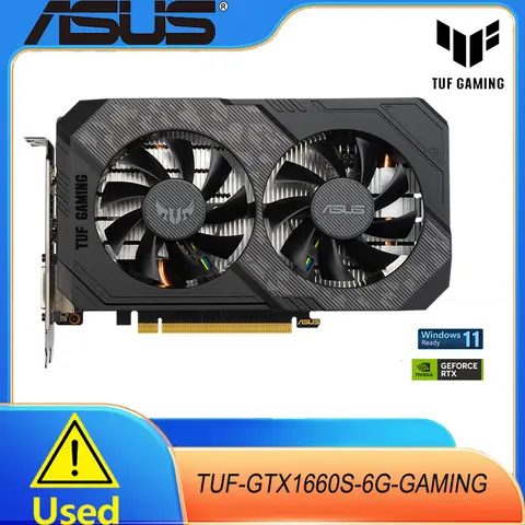 ASUS TUF Gaming GeForce GTX 1660 SUPER Overclocked 6GB Edition HDMI DP DVI Gaming Graphics Card