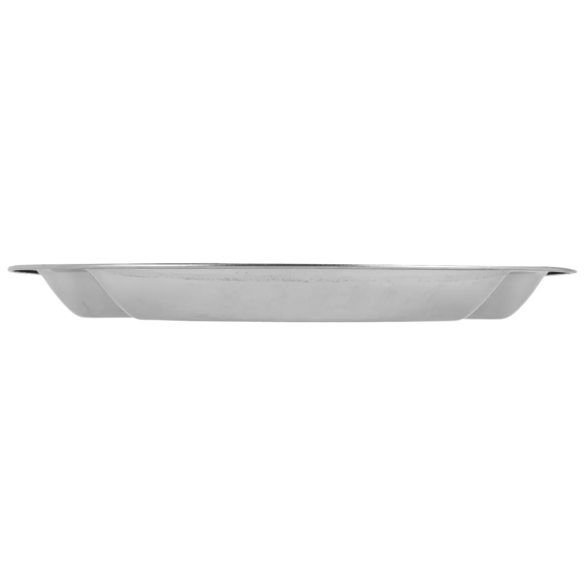 MALL Stainless Steel 3 Sections Round Divided Dish Snack Dinner Plate Diameter 24Cm