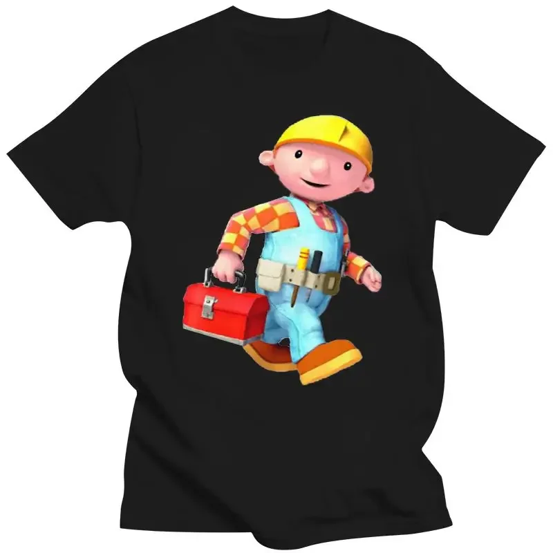 T Shirt Bob The Builder Can We Fix It Bob Builder Tractor Comic Game Games Old School men clothing graphic t shirts harajuku tee