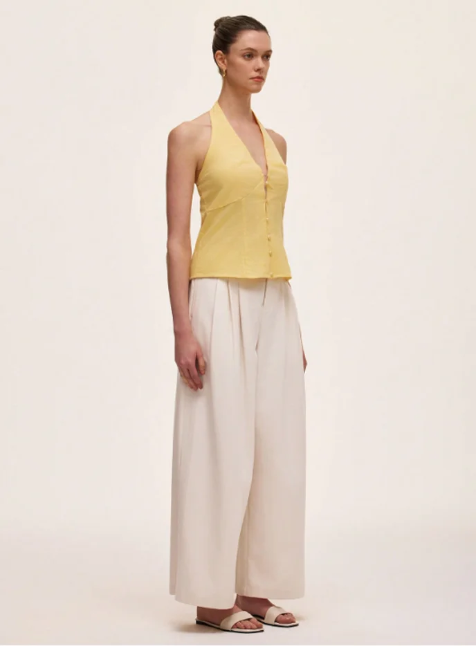 قميص بدون أكمام برقبة معلقة على الطراز الأوروبي والأمريكي #4