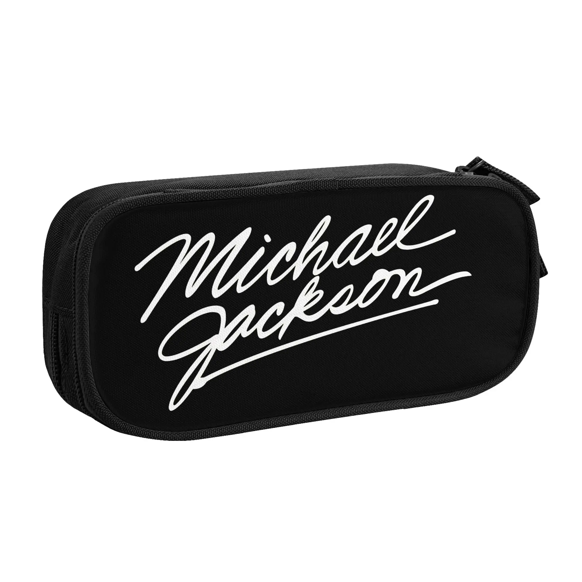 Large Capacity Pencil Pouch Michael Jacksons Musical Movie 2026 Office Supplies Double Layer Pencil Case Stationery Make Up Bag