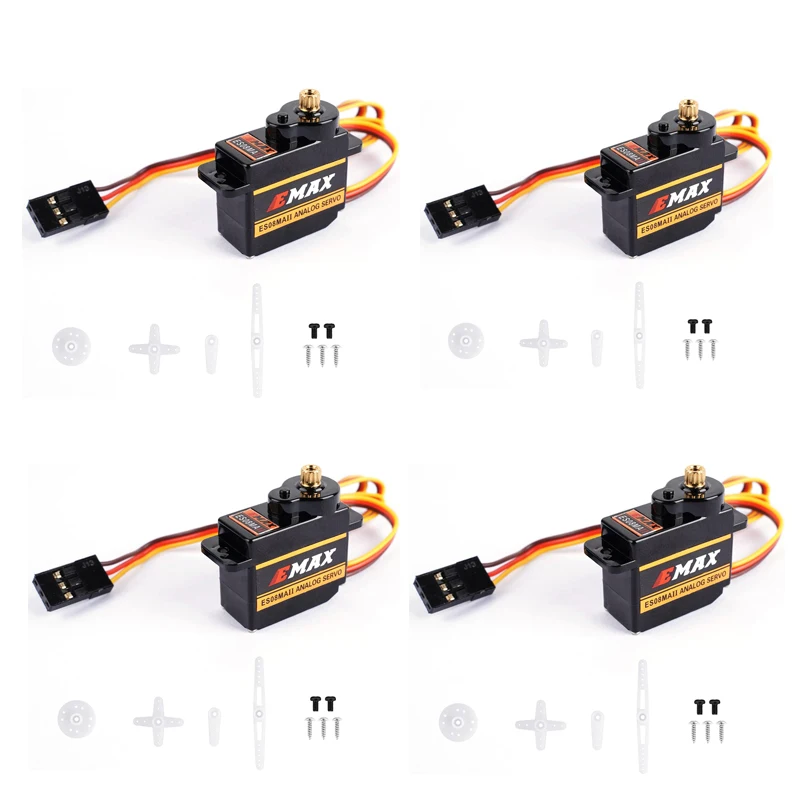 1-4 Stück emax es08ma ii Servomotor scx24 Servo 12g 15t Mini Metall getriebe Servo für axiale scx24 90081 axi00006 axi00002 Upgrades