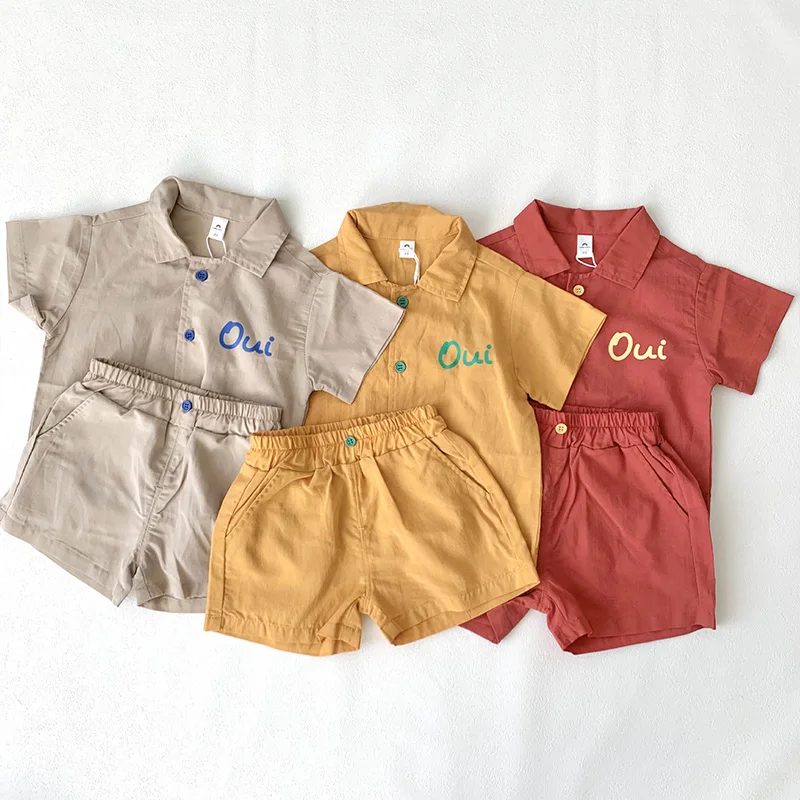 Conjuntos de ropa para niños xxx, ropa para niños y niñas, Polo de manga corta + pantalón, traje de 2 piezas de algodón, traje de verano para bebés 2022