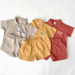 Children's Clothing Sets xxx Boys And Girls Clothes Short Sleeve  Polo Shirt+Pant Kids 2Pcs Suit Cotton 2022 Summer Baby Outfit