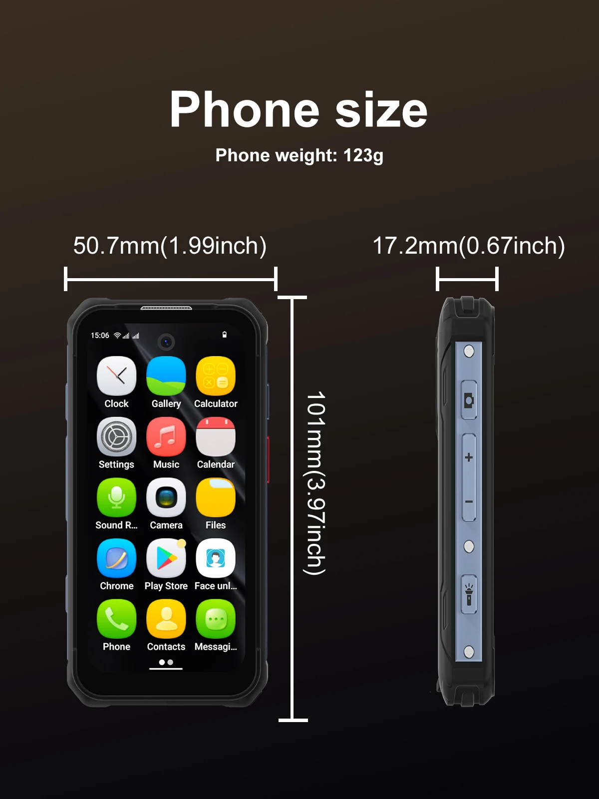 SERVO TANK500 4G Android Mini Rugged Smartphone 6GB+128GB 2 SIM Face Unlock 3.88 inch 3000mAh 13MP Camera Waterproof Smart Phone