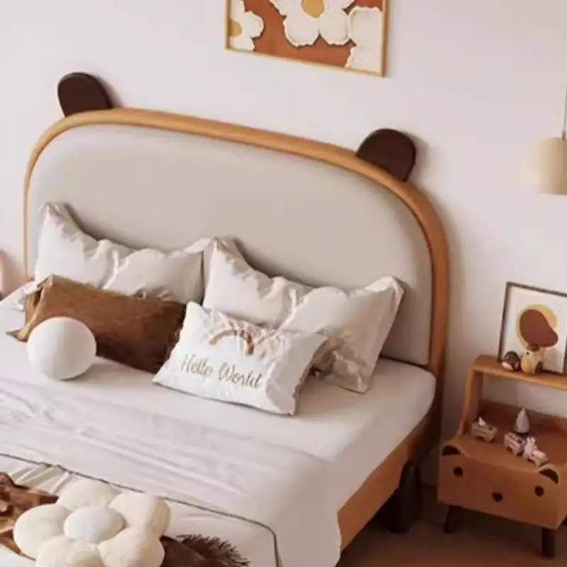 سرير أطفال مزخرف آمن خشبي أوروبي Luxuce سرير أطفال على الطراز الحديث تصميم فردي مخصص Lettino Per Bambini أثاث منزلي