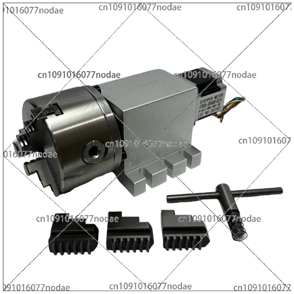 

Retarder 4th A Axis Dividing Head 100mm Chuck CNC Rotary Axis Speed Reducing Ratio 50:1 Woodworking Machine Tools