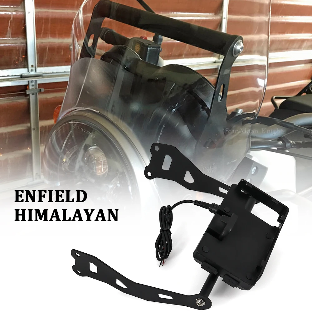 

Motorcycle Windshield Stand Holder Phone Mobile Phone GPS Navigation Plate Bracket For ROYAL ENFIELD HIMALAYAN 2016 - 2020