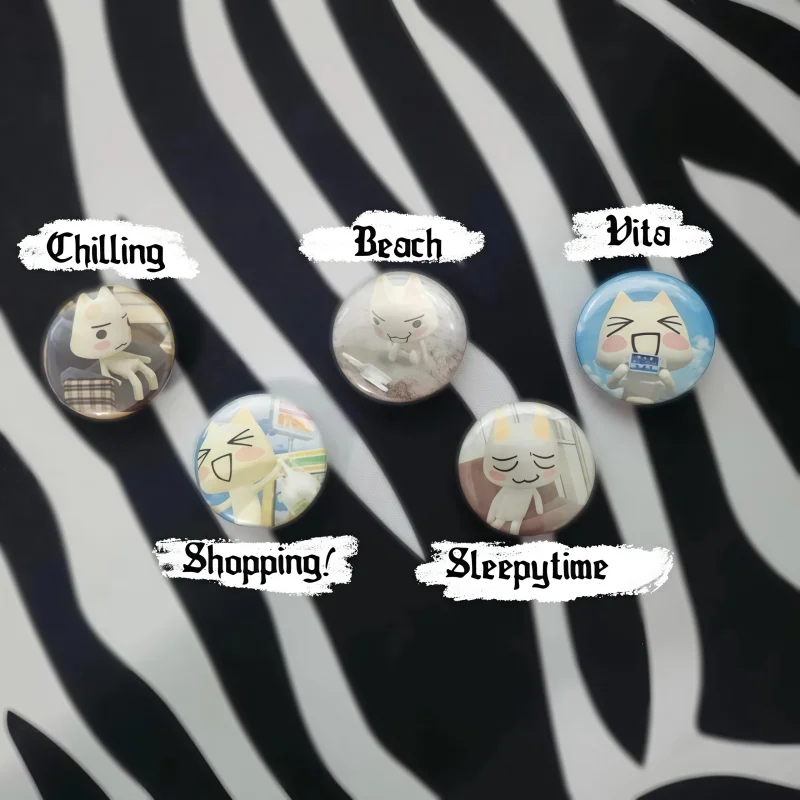 58mm To Ro Inoue Cute Cat Round Buttons Badges Mini Anime Character PinBag Decor Backpack Clothing Cosplay Fans Collectible Gift