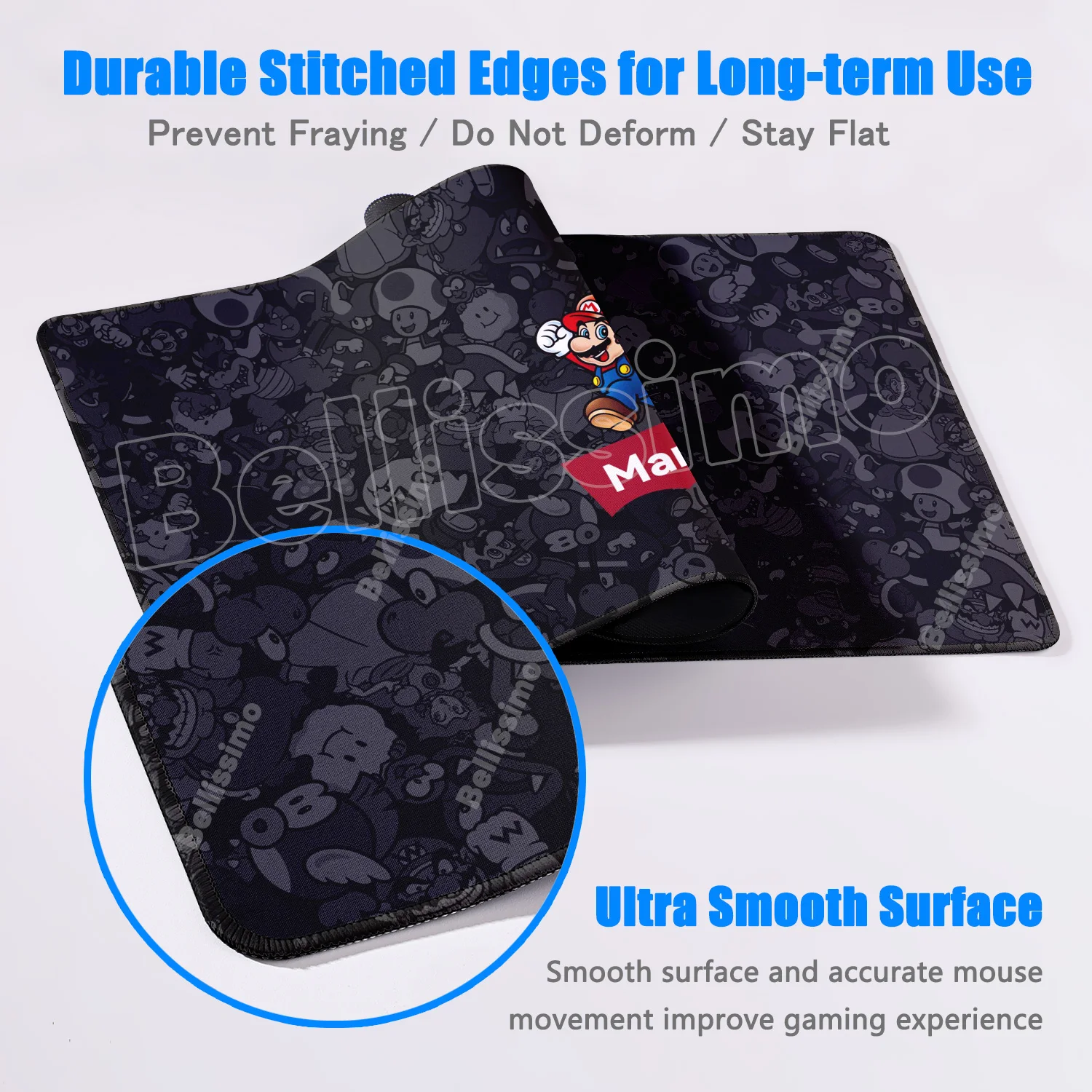 Gamer Desk Mat Super M-mario Mousepads Pc gift Mouse Pad Office Rubber Desk Pads Non-slip For Computer For LOL Large Mousepad