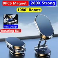 1080 Rotatable Magnetic Car Phone Holder Magnet Smartphone Support GPS Foldable Phone Bracket in Car For iPhone Samsung Xiaomi