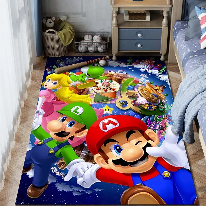 Tapis imprimé Super Mario pour la maison, les jeux classiques, le salon, la chambre à coucher, le canapé, les virus de la porte, les polymères de