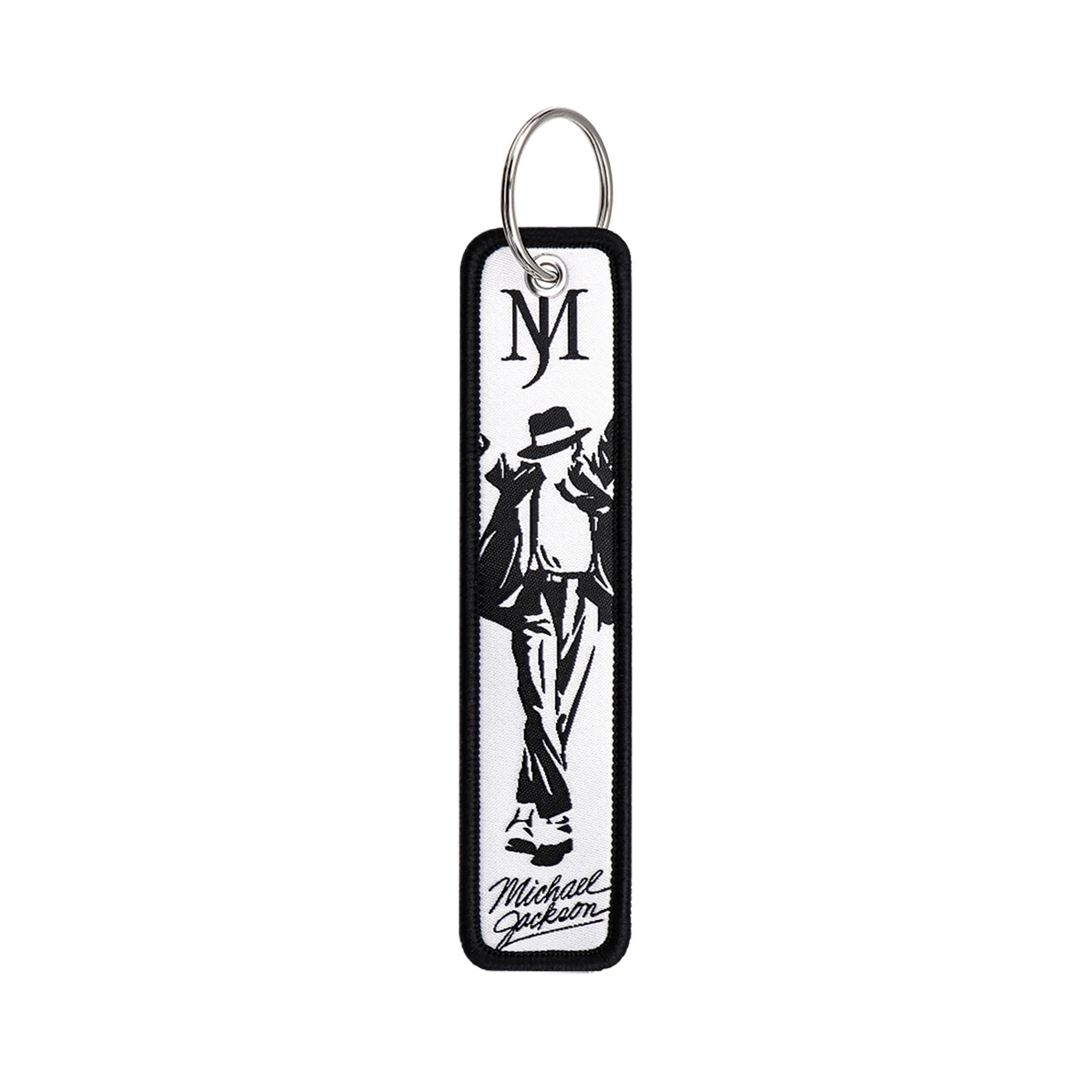 1Pcs Classic Pop Dance Artist Embroidery Key Fobs Backpack Retro Music Key Tags Motorcycles Keychain Keyrings Accessories Gifts