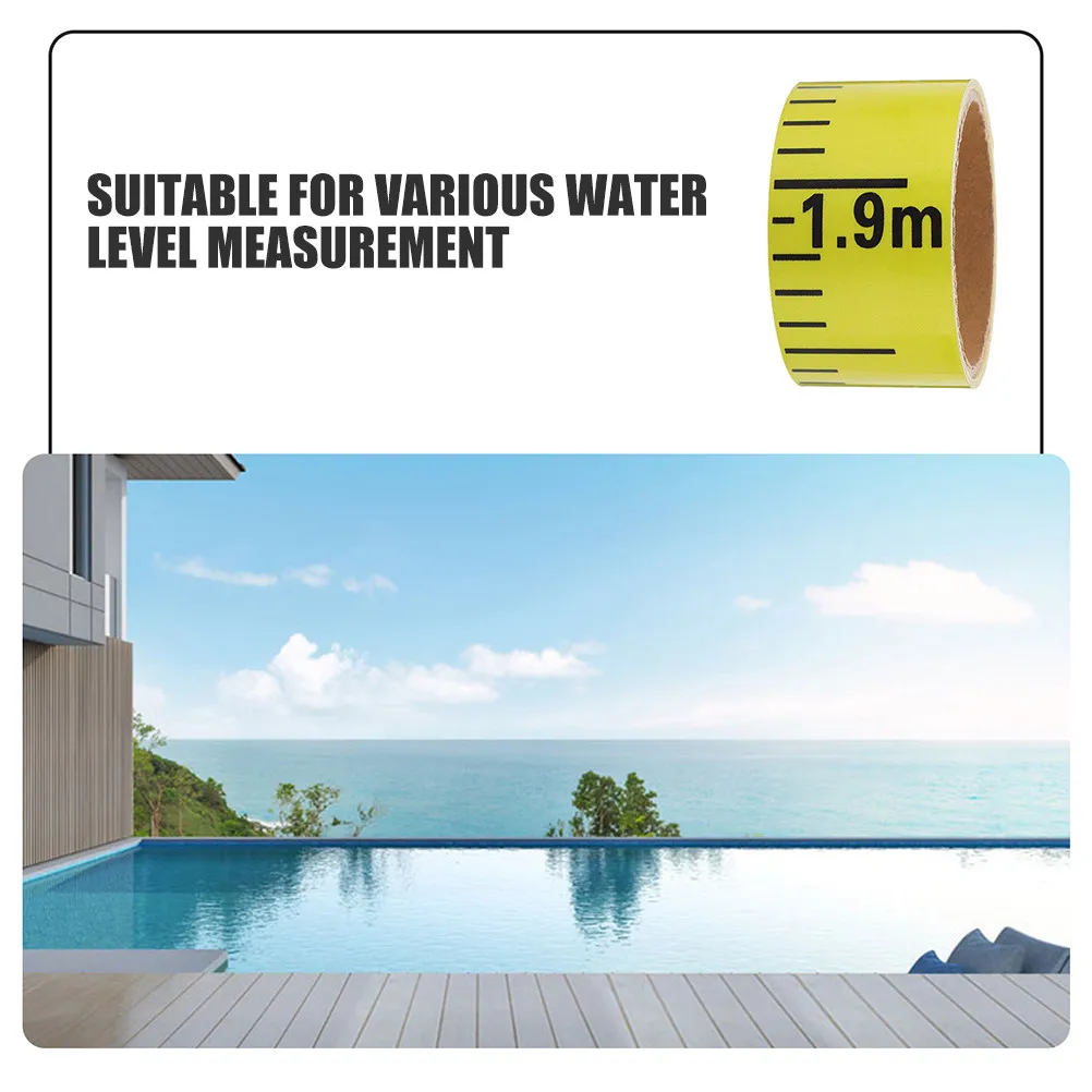 2Pcs Water Level Ruler Sticker High Precision Self Adhesive Waterproof Water Tank Pool Level Measuring Decal Accessory