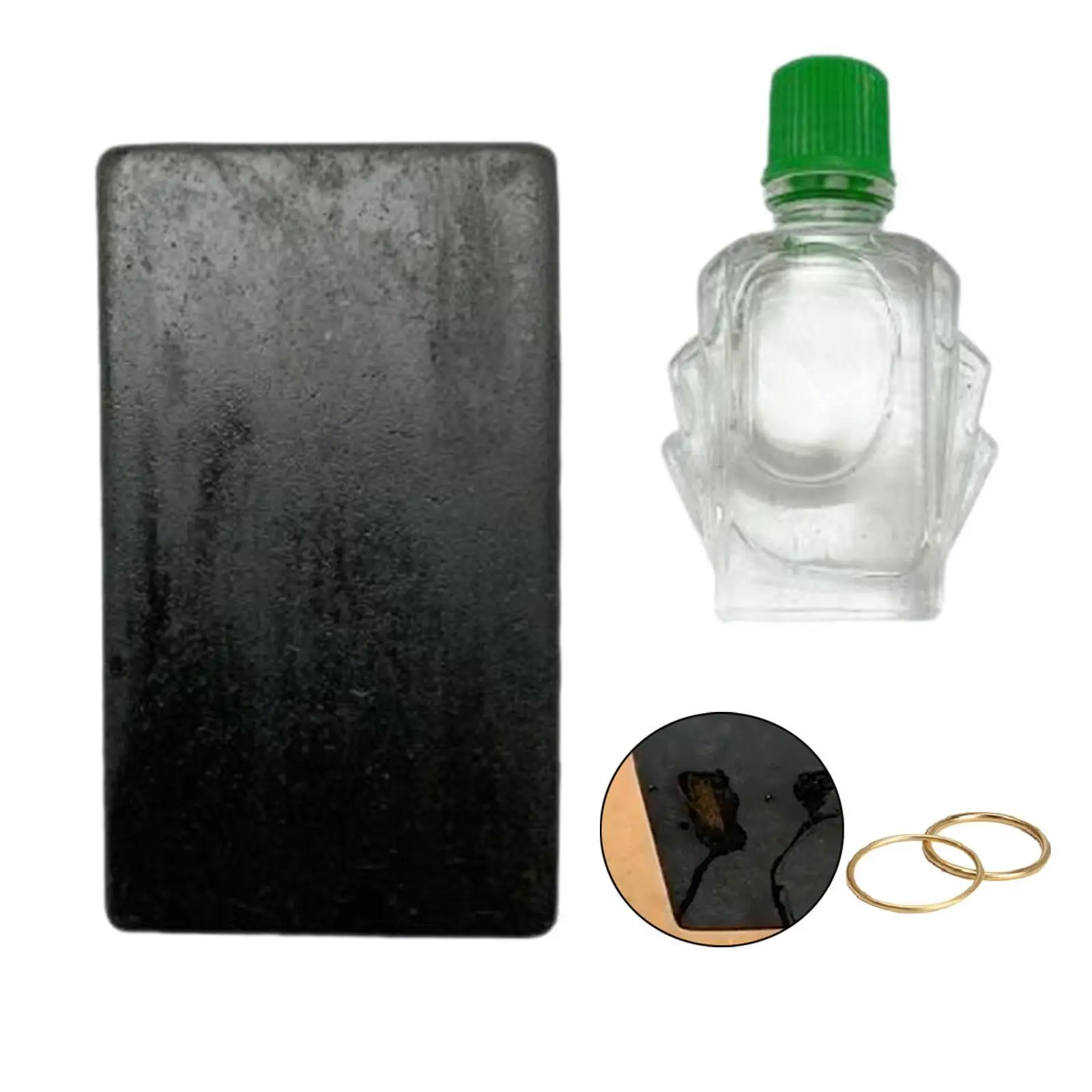 Gold Testing Kit Gold Testing Stone 10K 14K 18K 22K 24K Practical with Acid Gold Inspection Kit Gold Detecting Equipment