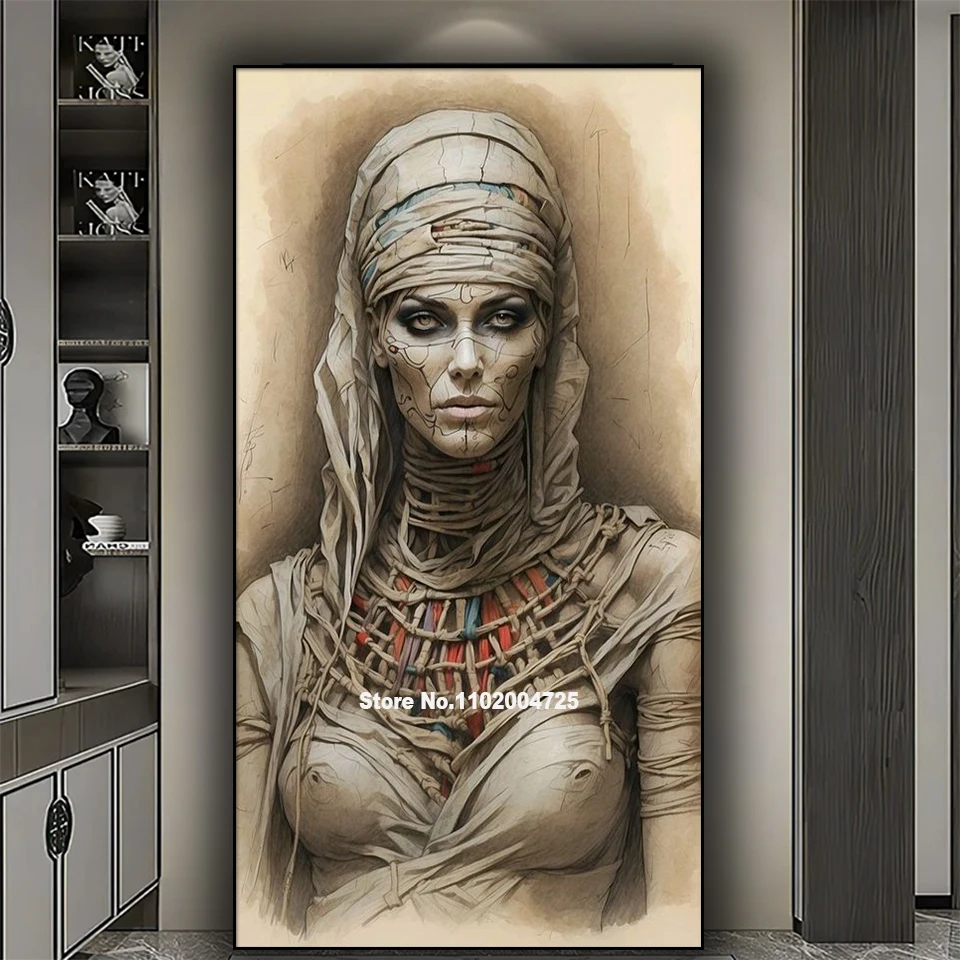 egyptian mummies Diamond mosaic DIY diamond painting new 2024 Full Square Round diamond art Embroidery Rhinestone Halloween Gift