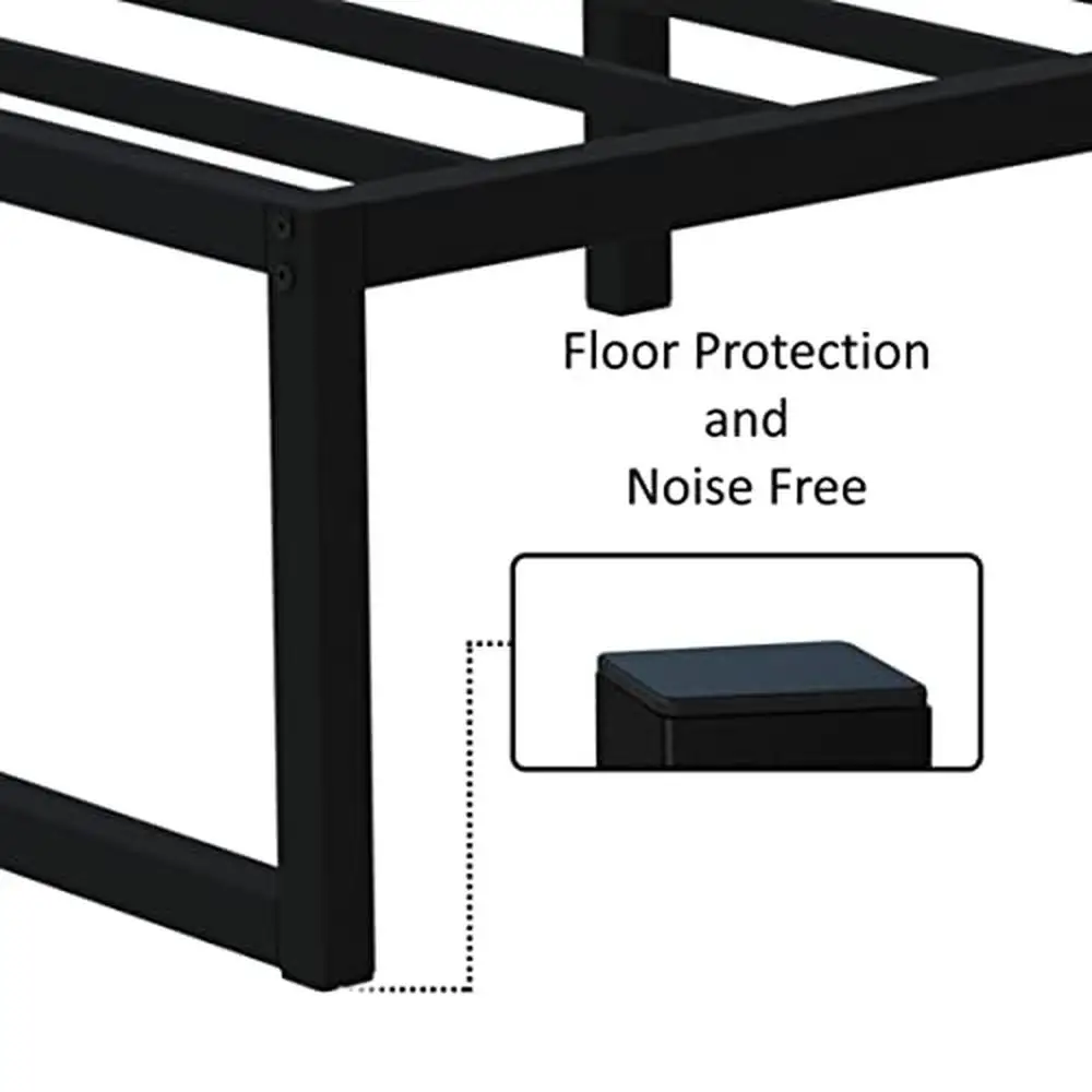 Marco de cama de Metal California King, base de colchón de plataforma resistente, fácil montaje y sin ruido, No necesita resorte de caja, resistente y