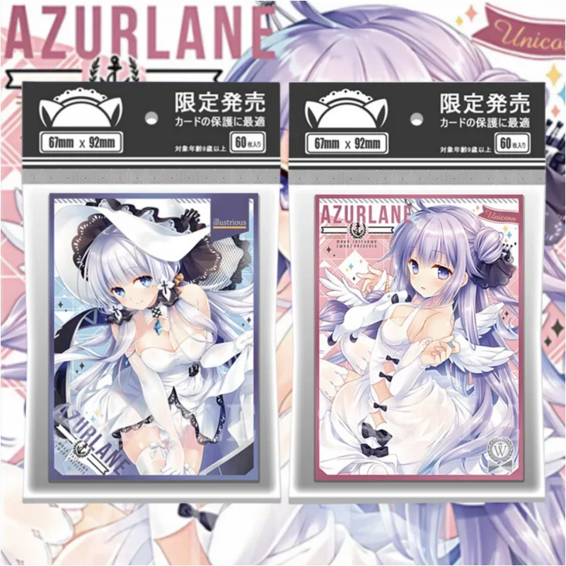 

60Pcs/set Anime Card Sleeves Azur Lane HMS Unicorn Illustrious Self Made Anime Game PTCG Collection Protector Album DIY Toy Gift